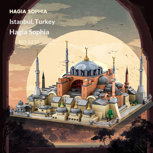 Blocchi da Costruzione della Cattedrale di Sofya di Istanbul, Turchia, Architettura Mondiale, Scena Urbana, Giocattolo in Plastica ABS, Piccole Particelle, Regalo, 1436 Pezzi - Product Image 2