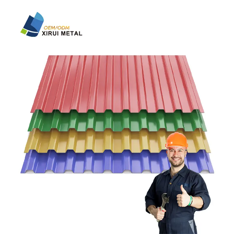 New 0.13-1.0mm Prepainted Steel Corrugated Roofing Sheet Customized PPGI/PPGL Roofing Tile Color Steel Roof Tile For Building