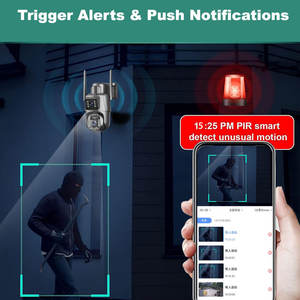 كاميرا شوزي الشمسية منخفضة الطاقة بدقة 8 ميجابكسل للاستخدام الخارجي مع بطاقة SIM 4G وشبكة اتصال عن بعد للمنزل، كاميرا أمان لاسلكية عالية الدقة 4K مع خاصية التحكم عن بعد عبر الواي فاي - Product Image 4