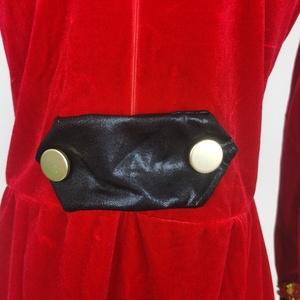 Abito da ballo in velluto rosso Costume da ballo Jazz per danza classica - Product Image 5