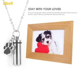 कबेलपेट गर्म थोक व्यक्तिगत कस्टम पालतू पालतू जानवर दिल का आकर्षण स्टेनलेस स्टील चांदी का अंतिम संस्कार - Product Image 2