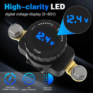 Atualizar Carro Caminhão DC 5-60V Mestre Isolador Cortar/Desligar Interruptor com Voltímetro Bateria Desconexão <span class=keywords><strong>Tester</strong></span> - Product Image 2