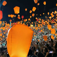 Lanterne électronique ovale lumineuse à LED pour la fête de la Saint-Valentin, lanterne à souhaits pour paysage, ballon
