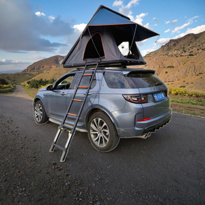 Carpa de Techo Automática para 2-3 Personas, Carpa de Techo Rígida de Aluminio para Acampar al Aire Libre con Escalera para SUV, Triangular de Aluminio - Product Image 3