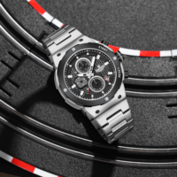 NAVIFORCE Officiel 8072 Montre de luxe haut de gamme pour hommes, bracelet en acier inoxydable, chronographe