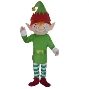 Hola yeşil elf kostüm/maskot kostüm/maskot