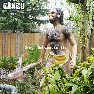 Parque acuático decorativo primitivo hombre estatua interior impermeable Metal centros comerciales aeropuertos guarderías escuelas - Product Image 4