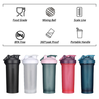 Bouteille Shaker à Protéines de 600 ml pour Gym et Fitness, Gobelet Mélangeur Personnalisé avec Impression de Logo