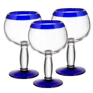 Samyo Party a mano stile messicano blu cerchio colorato <span class=keywords><strong>calice</strong></span> palloncini grande Gin bicchiere di <span class=keywords><strong>vino</strong></span> <span class=keywords><strong>rosso</strong></span> - Product Image 1