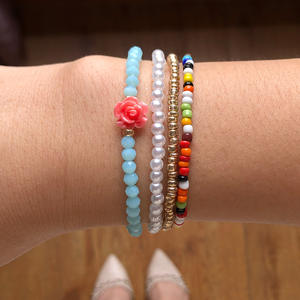 Fashion New Rose Crystal <b>Bracelet</b> Multi-layer Combination Pearl Rice <b>Bead</b> <b>Bracelet</b> Handmade Jewelry for Women Uionen 688 - Product Image 3