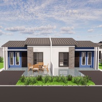 Casa Modular Semi-Independiente de 42 m², 2 Dormitorios, 1 Baño, Sistema de Hormigón con Estructura de Acero, Casa Prefabricada en Ecuador