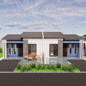 Casa Modular Semi-Independiente de 42 m², 2 Dormitorios, 1 Baño, Sistema de Hormigón con Estructura de Acero, Casa Prefabricada en Ecuador - Product Image 3
