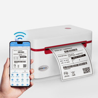 Printer Label Thermal Mini ZYWELL ZY909 A6 Nirkabel untuk Stiker dan Barcode dengan Kecepatan Cetak 152mm/s Tersedia