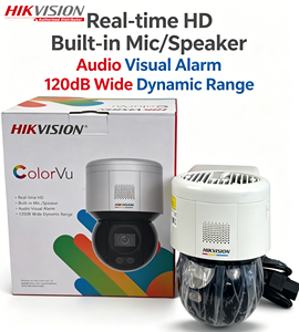 Caméra mini-dôme PT <span class=keywords><strong>WiFi</strong></span> <span class=keywords><strong>Hikvision</strong></span> DS-2DE3A400BW-DE/W 4MP ColorVu, objectif 4 mm, lumière blanche 30 m, audio bidirectionnel, IP66, PoE - Product Image 2