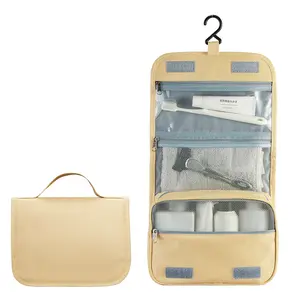 Portable Toiletry Bag Zipper Vegan Makeup Bag Wash Large Hanging Travel Cosmetic Bag
