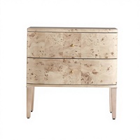 Commode d'appoint de luxe moderne en bois de palissandre de haute qualité, écologique et durable, avec 2 tiroirs, pour chambre et hôtel