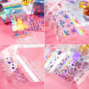 10 Rouleaux de Films de Transfert pour Ongles en Dentelle Blanche et Noire, Motifs Ciel Étoilé et Fleurs, Décorations DIY pour <span class=keywords><strong>Manucure</strong></span> Acrylique - Product Image 2