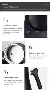 Bollitore Elettrico da 1,0L con Base Elettronica che si Spegne Automaticamente e Temperatura Regolabile per Mantenimento del Calore - Product Image 5