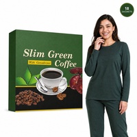 Mélange de café instantané vert amincissant pour adultes avec Phaseolamine et L-Carnitine – Poudre de supplément à base de plantes pour une détoxification naturelle