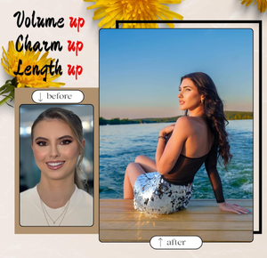 Alta calidad Color negro Onda del cuerpo con flequillo Resistente al calor Mujer Moda Diario Pelucas sintéticas - Product Image 3