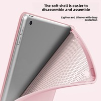 Étui pour tablette Apple iPad, étui intelligent en PU+TPU, étui souple en cuir PC, coque rabattable pour iPad Mini 6/7, étui de protection