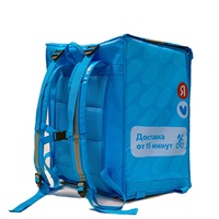 Sac à dos isotherme en cuir pour livraison, à double bandoulière, avec compartiments internes pliables, pour livraison de repas