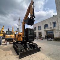 Excavatrice sur chenilles SANY SY95C d'occasion, marque chinoise, 9,5 tonnes, mini-pelle hydraulique de seconde main pour l'aménagement paysager en montagne, exportation