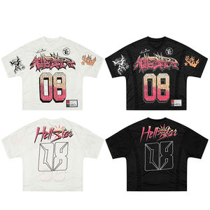 T-shirt de style rugby à manches courtes en jersey avec patchwork en maille imprimé et brodé personnalisable - Product Image 2