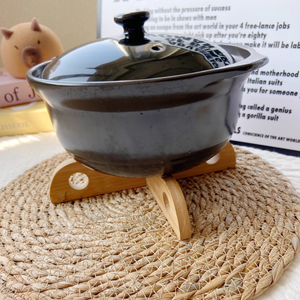 Étagère murale pliante en bambou à un seul niveau pour égouttoir à casseroles, support croisé pour casseroles, décoration intérieure, support de rangement pour vêtements - Product Image 5
