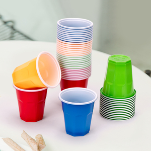 Vaso de Plástico Rojo Desechable de 200 ml, de Pared Simple, de Polipropileno, para Fiestas Infantiles, Juegos y Juguetes, con Logotipo Personalizado - Product Image 4