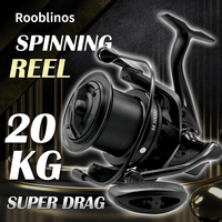 Moulinet de surfcasting HYS Série M, 25 kg de résistance maximale, moulinet spinning pour eau salée 8000-14000, moulinet de pêche à la carpe longue distance, moulinet pour gros gibier
