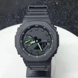 Montre populaire de la série <span class=keywords><strong>G</strong></span> en acrylique, écologique, avec affichage automatique de la date, boîtier rond, fermoir caché, résistance à l'eau 10m, antichoc - Product Image 4