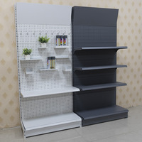 Présentoir Gondole Métallique Robuste pour Bois, Étagères Réglables en Hauteur pour Magasins à Prix Imbattables, Commerces de Détail, Supermarchés - Personnalisable