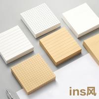 OEM Blocs-notes adhésifs portables en cuir de vachette blanc cassé, simples et pratiques, pour étudiants, multi-usages, à grille carrée