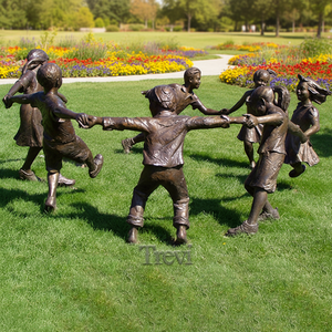 Escultura <span class=keywords><strong>de</strong></span> Metal <span class=keywords><strong>de</strong></span> Tamaño Real para Jardín TREVI, Estatua <span class=keywords><strong>de</strong></span> Bronce <span class=keywords><strong>de</strong></span> Niños Jugando para Decoración <span class=keywords><strong>de</strong></span> Parques Públicos - Product Image 1