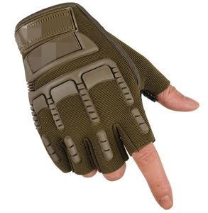 Guantes Tácticos DF de Microfibra de Medio Dedo para Deportes al Aire Libre, Camping, Tiro, Senderismo, Guantes de Motocicleta con Nudillos Duros de Goma - Product Image 2