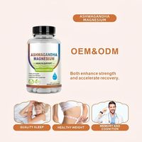 HDK OEM ODM Capsules d'Ashwagandha et de Magnésium 1000mg avec Curcuma et Vitamines pour le Soutien du Sommeil, la Mémoire et la Cognition, Végétaliennes, Halal