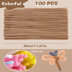 ลวดเชนิลล์หลากสีขนาด 6 มม. 10 มม. สำหรับงานประดิษฐ์ DIY งานฝีมือเด็ก - Product Image 3