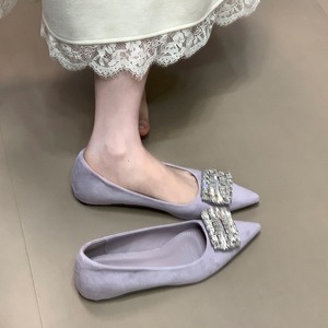 <span class=keywords><strong>Scarpe</strong></span> Eleganti da Sera Invernali Leggere con Tacco Interno, Fibbia Quadrata con Strass, Punta Affusolata e Stile Raffinato - Product Image 5