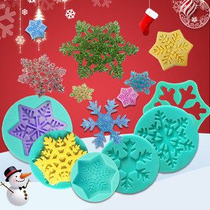 Christmas Style Silicone Cake Mold For DIY Baking Fondant Decorating 1 Pc Snowflake Series - Product Image 5