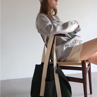 Vente en gros de grand sac fourre-tout en toile de coton vierge à sublimation pour femmes avec logo personnalisé imprimé de haute qualité pour étudiantes