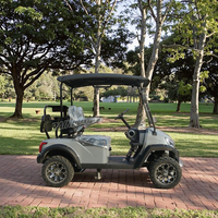 Voiturette de golf électrique 72V 5kW 4 places, peinture personnalisée, coffre arrière, homologuée DOT, pour les centres de villégiature et les plages aux États-Unis