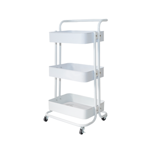 High Quality Metal Kitchen Rolling Utility <strong>Cart</strong> with Handle and Wheels Storage Trolley Multi-functional Storage Rack - Product Image 2