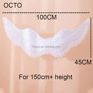 100*45CM bianco nero rosso rosa adulti grandi piume angelo <span class=keywords><strong>ali</strong></span> costumi per più di 150cm di altezza - Product Image 4