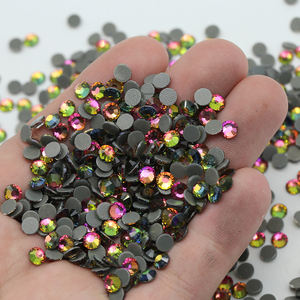 Toptan gümüş düz geri düzeltme Rhinestones AB kristal cam gevşek Rhinestones demir kristal tasarım üretimi için düzeltme - Product Image 6