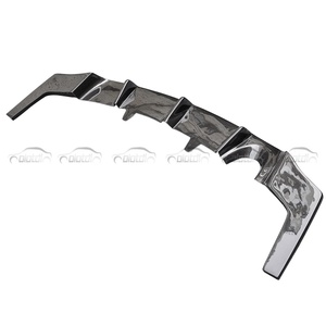 JS Style Carbon Fiber Diffuser Rear Bumper Lip Fins Spoiler Winglet <b>Splitter</b> for Honda CIVIC 8TH T-R 2006-2011 FD2 Auto Tuning - Product Image 3