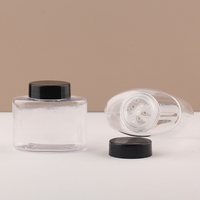Flacon de poudre fixante transparent à presser, emballage cosmétique, matériau pour poudre de talc, portionnement, personnalisation possible