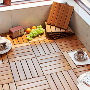 Parquet en bois massif naturel de haute qualité, revêtu, pour extérieur, 30*30*2,3 cm, pour terrasse, balcon - Product Image 6