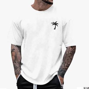 T-shirt vierge en gros Logo personnalisé O Neck Cotton Plus Size T-shirts pour hommes 100% coton de haute qualité T-shirts pour hommes de grande taille - Product Image 1