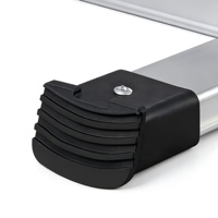 Échelle domestique pliante en aluminium à 4 marches, ultra-mince, antidérapante, avec main courante, pour armoire, qualité inspectée, en stock